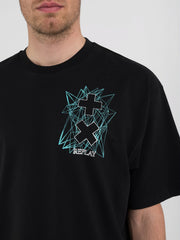 REPLAY CREW-NECK T-SHIRT WITH REPLAY X GARRIX GRAPHIC PRINT FRONT AND BACK