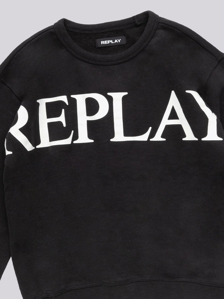 REPLAY LOOSE FIT SWEATSHIRT WITH ARCHIVE LOGO