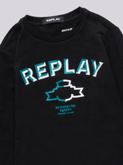 REPLAY LONG-SLEEVED T-SHIRT WITH ARCHIVE LOGO