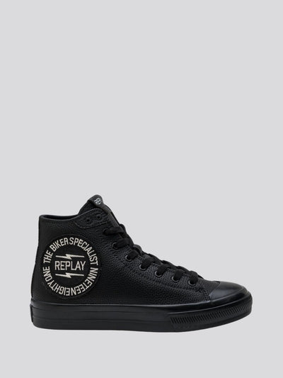 REPLAY SNAP BIKER MID CUT SNEAKERS WITH LACES