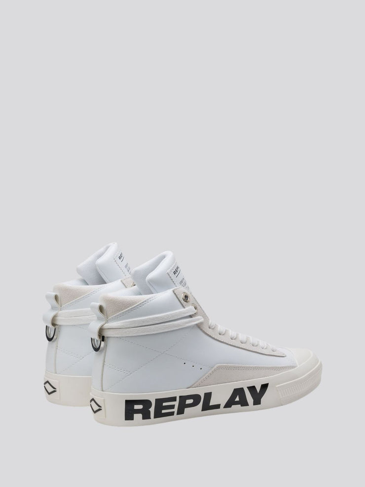 REPLAY SNAP CAMPUS MID CUT SNEAKERS WITH LACES