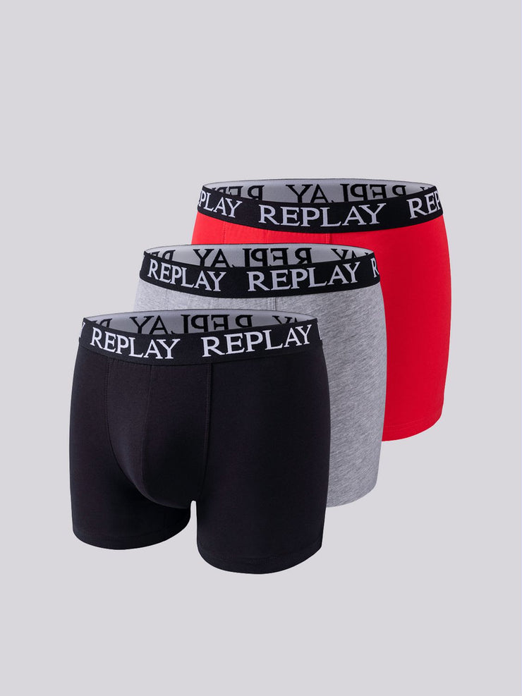 REPLAY 3 PACK ESSENTIAL BOXER BRIEFS