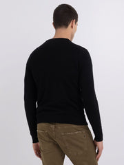 REPLAY SWEATER IN COTTON AND CASHMERE WITH PRINT