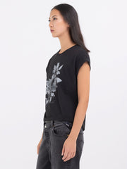 REPLAY JERSEY T-SHIRT WITH PRINT