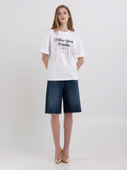 REPLAY OVERSIZED T-SHIRT IN JERSEY