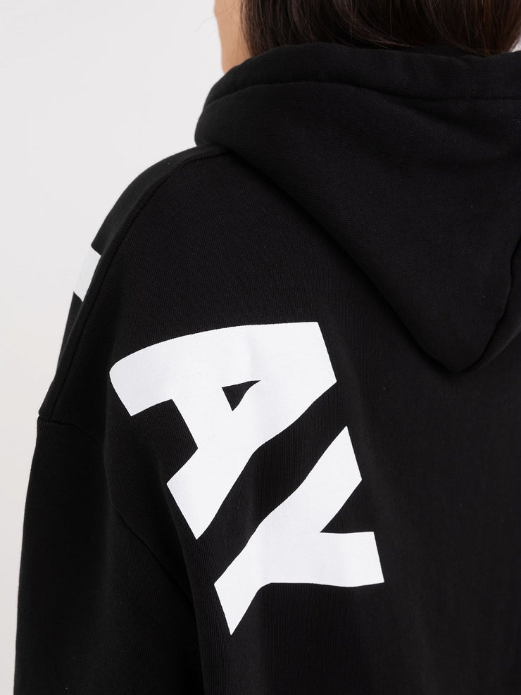 REPLAY SWEATER WITH HOOD AND REPLAY PRINT