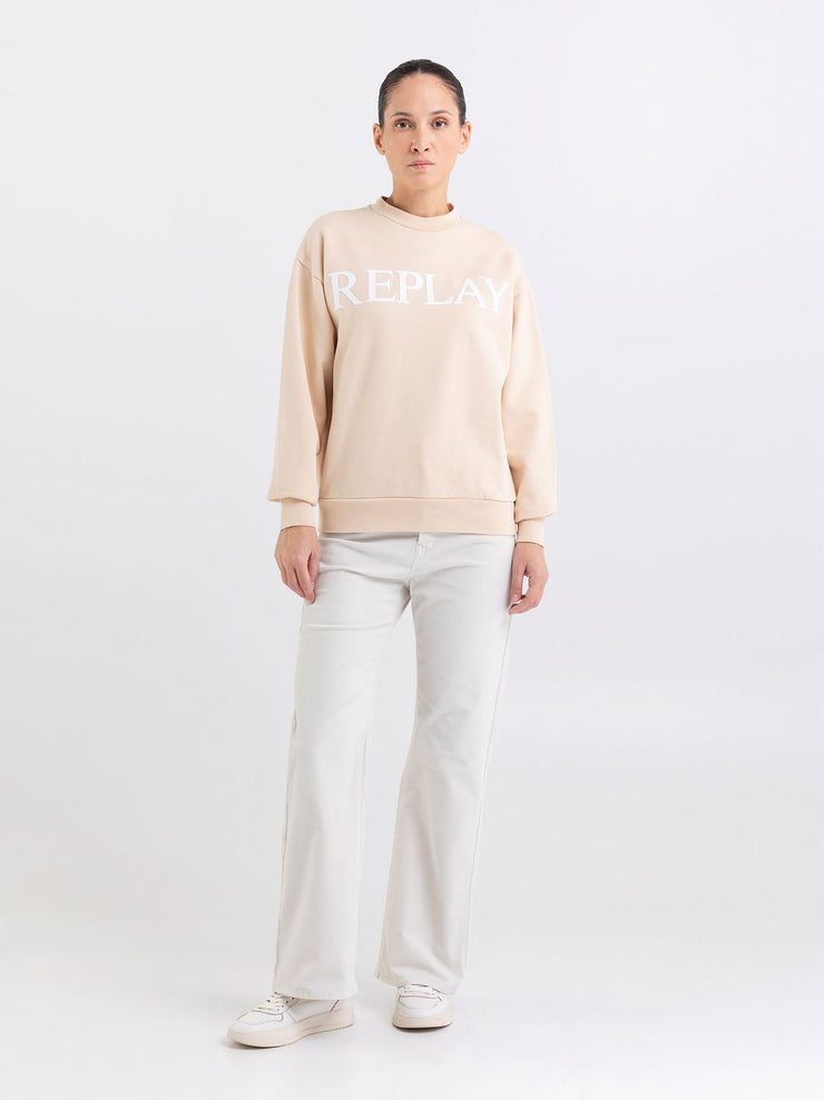 REPLAY OVERSIZED SWEATSHIRT WITH ARCHIVE LOGO