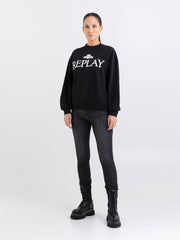 REPLAY OVERSIZED SWEATSHIRT WITH REPLAY LOGO
