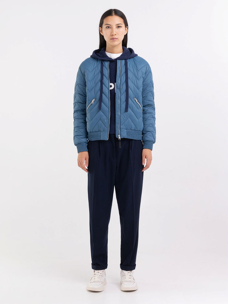 REPLAY SLIM FIT RECYCLED QUILTED BOMBER JACKET