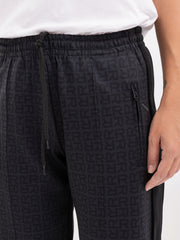 REPLAY ALL OVER LOGO TECH FLEECE TRACK PANTS