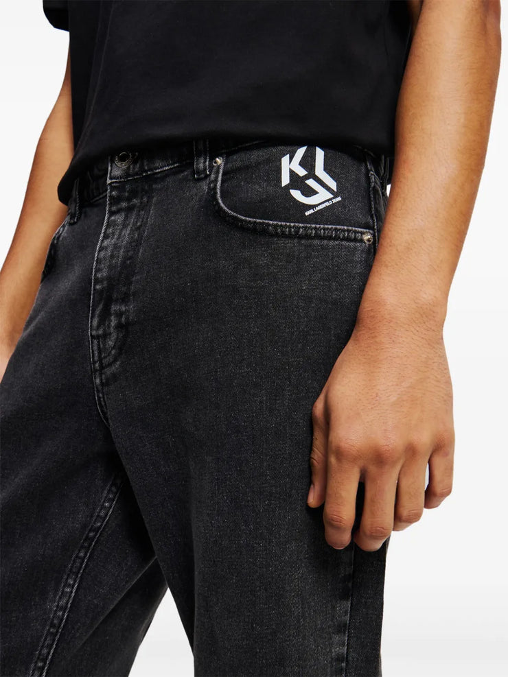 Karl Lagerfeld Men Logo Print Skinny Jeans